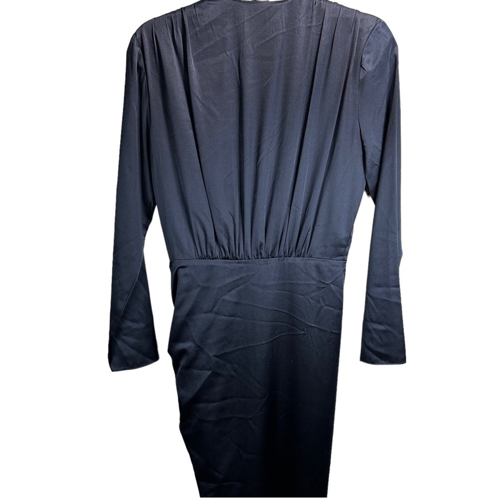Veronica Beard Cameri Ruched Satin Midi Dress - Picture 10 of 12